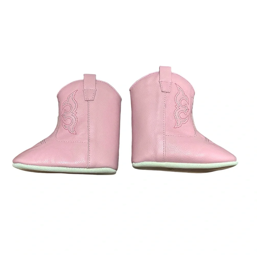 Mamtakon Leather Soft Soled Baby Cowgirl Boots 6-12m